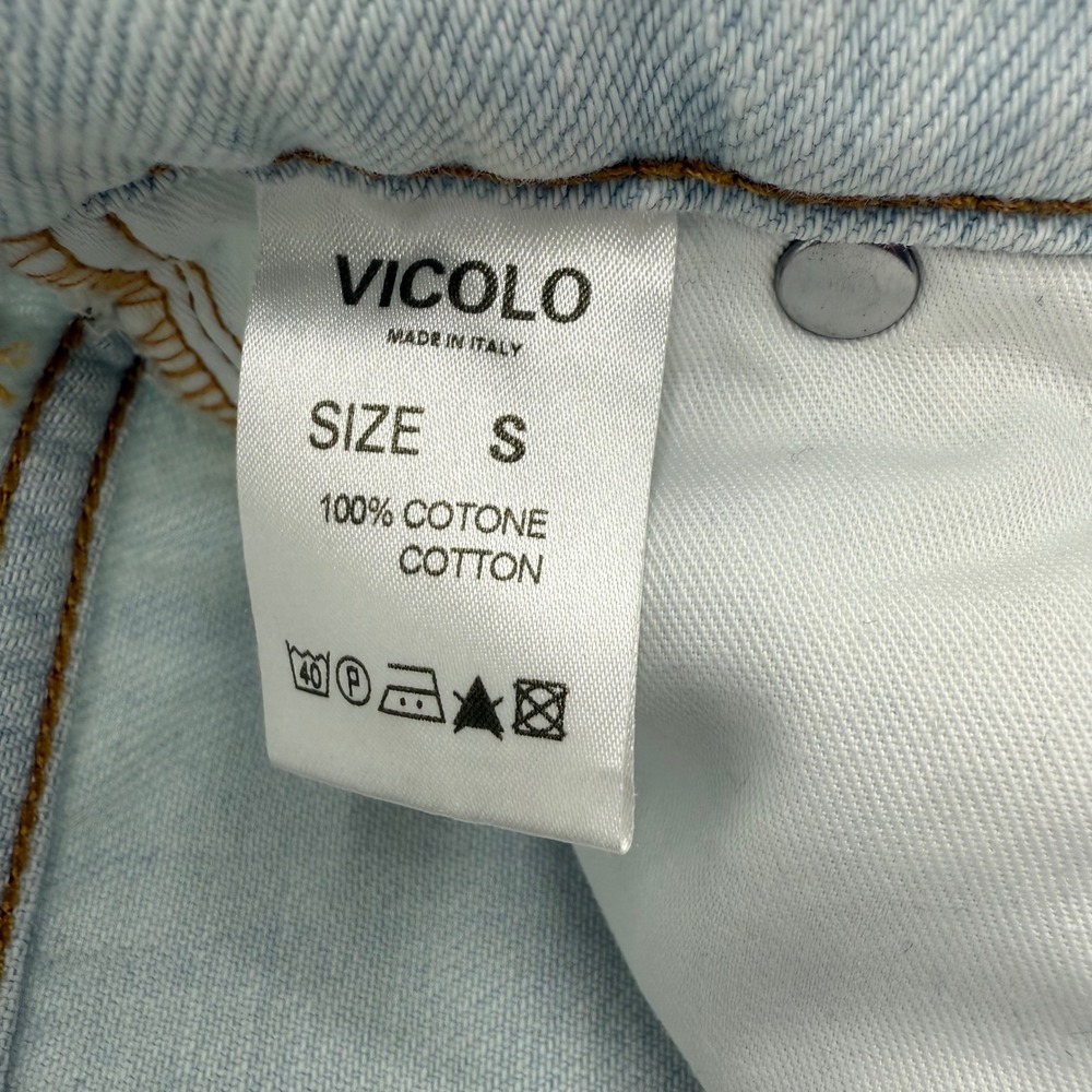 Vicolo Denim Couture Jeans Light Wash Pleated High Waist Tapered 90s‎ - Picture 9 of 13